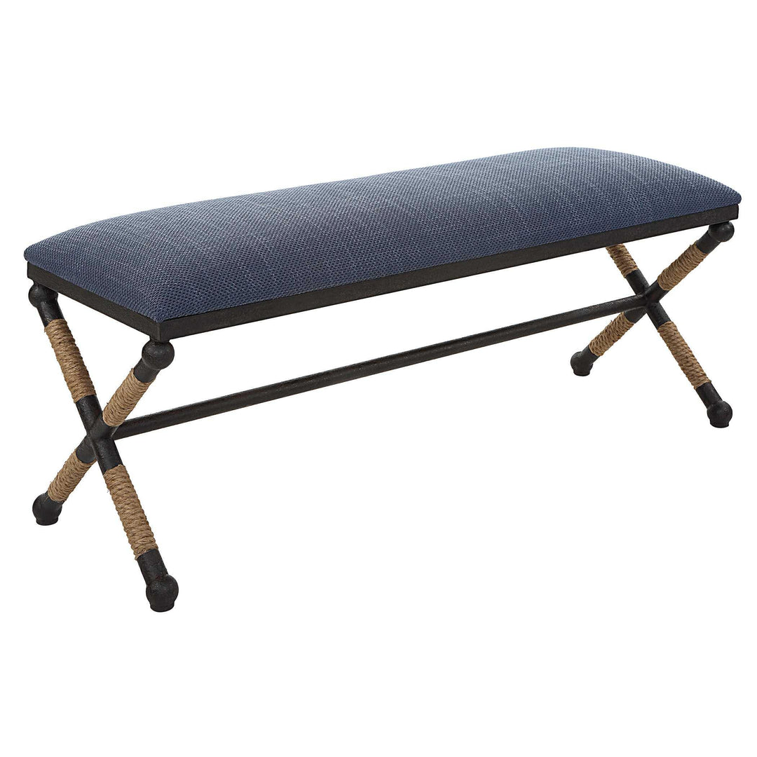 Firth Rustic Navy Bench - AmericanHomeFurniture