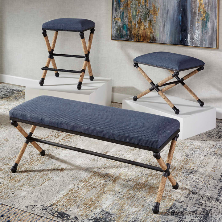 American Home Furniture Uttermost Firth Bench Navy