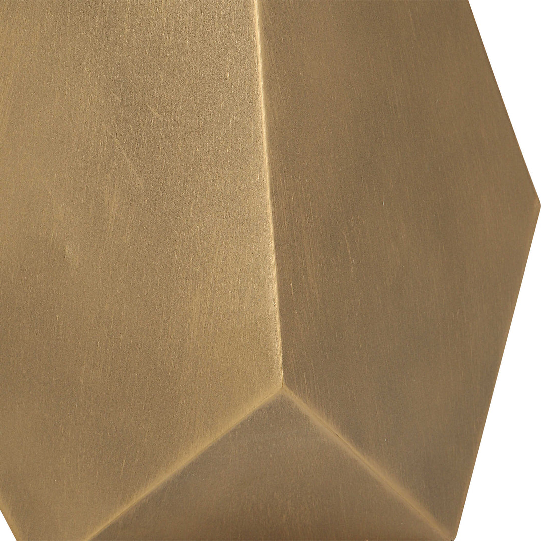 American Home Furniture Uttermost Comet Geometric Bronze Accent Table