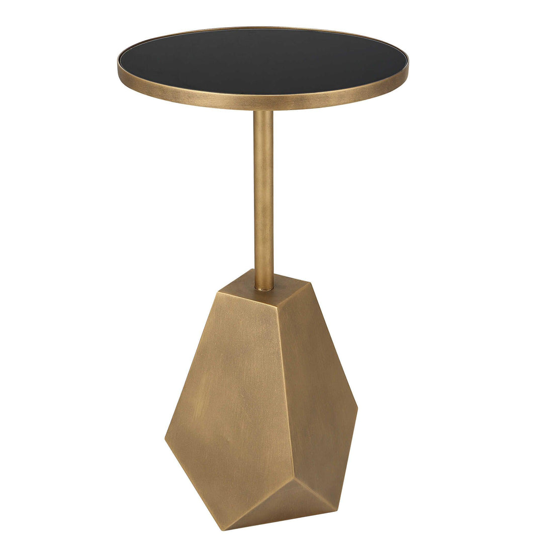 Comet Geometric Bronze Accent Table - AmericanHomeFurniture