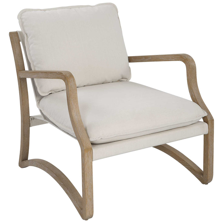 American Home Furniture Uttermost Melora Solid Oak Accent Chair