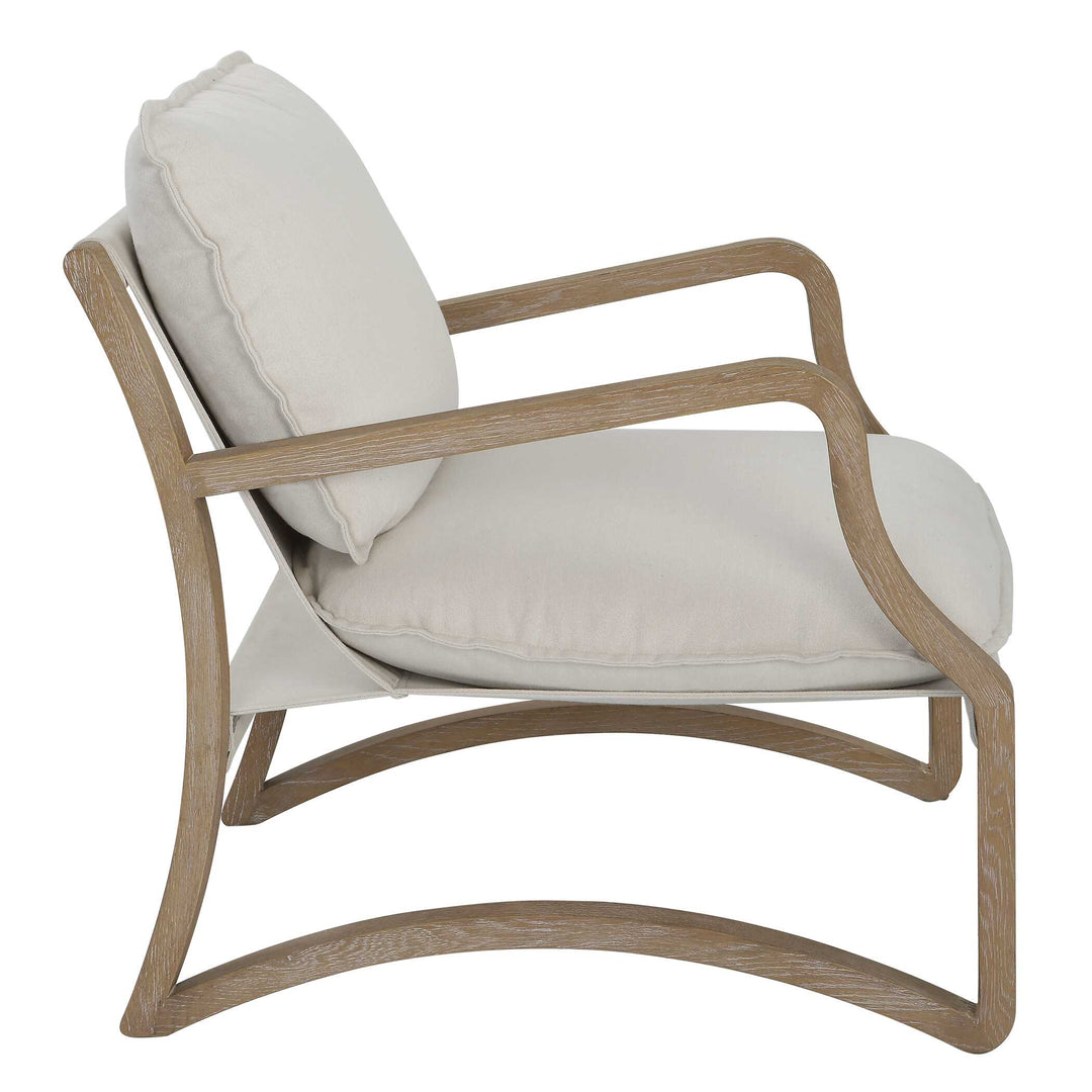American Home Furniture Uttermost Melora Solid Oak Accent Chair