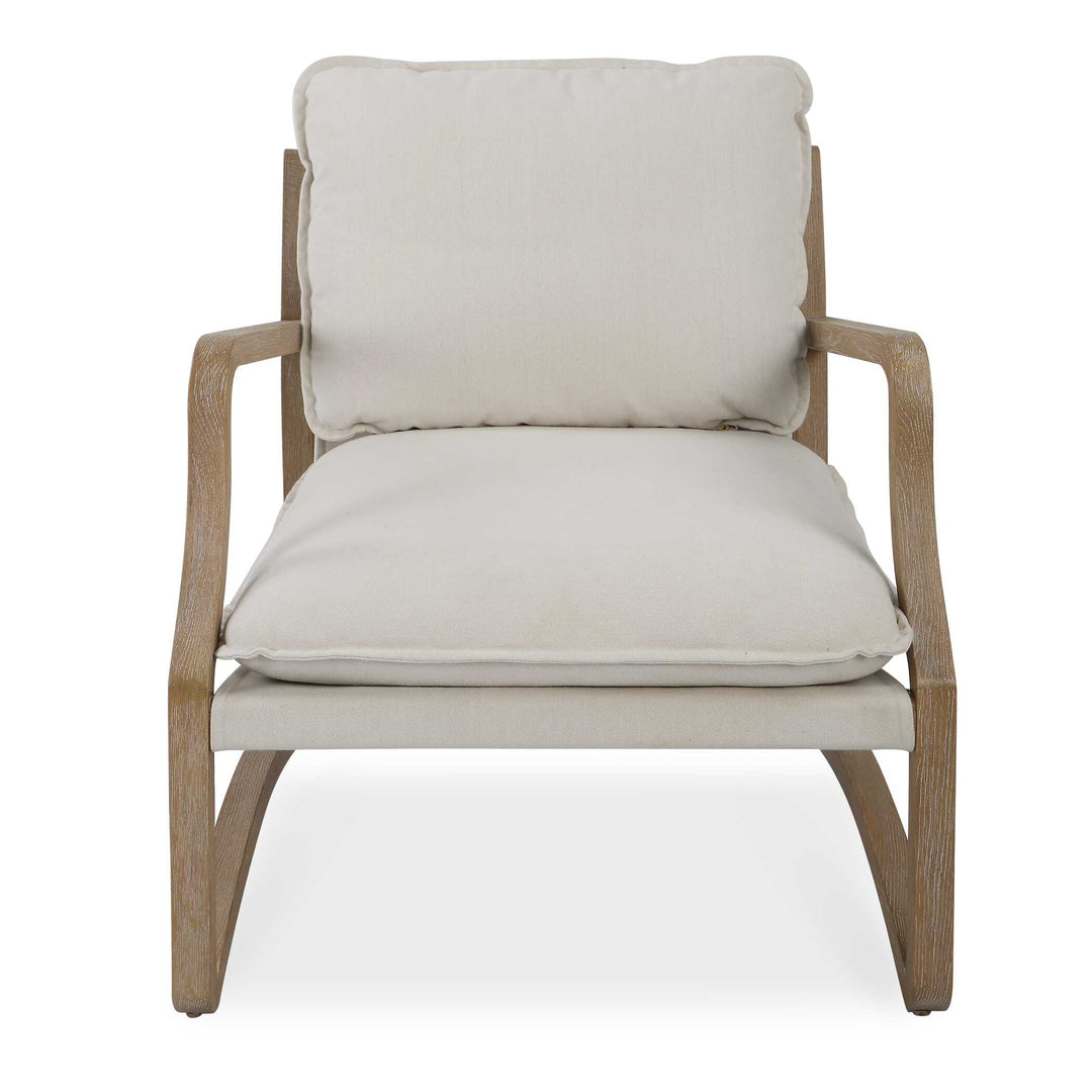 American Home Furniture Uttermost Melora Solid Oak Accent Chair