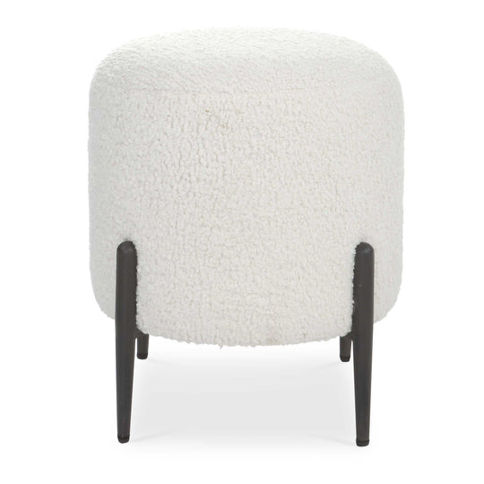 American Home Furniture Uttermost Arles White Shearling Ottoman
