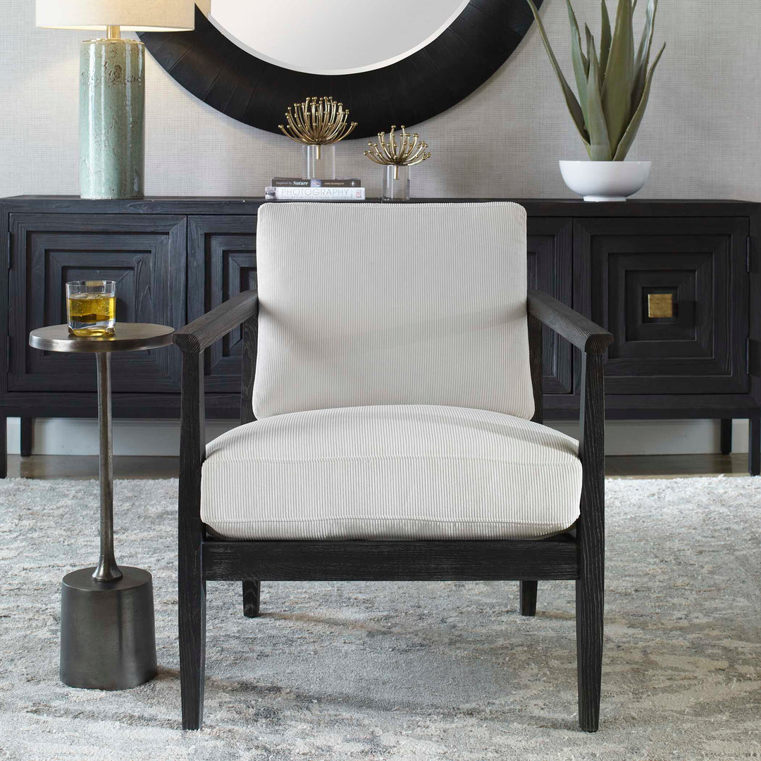 American Home Furniture Uttermost Brunei White Accent Chair
