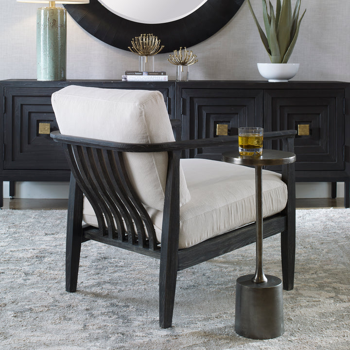 American Home Furniture Uttermost Brunei White Accent Chair