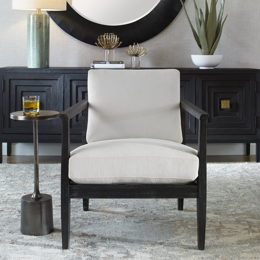 American Home Furniture Uttermost Brunei White Accent Chair