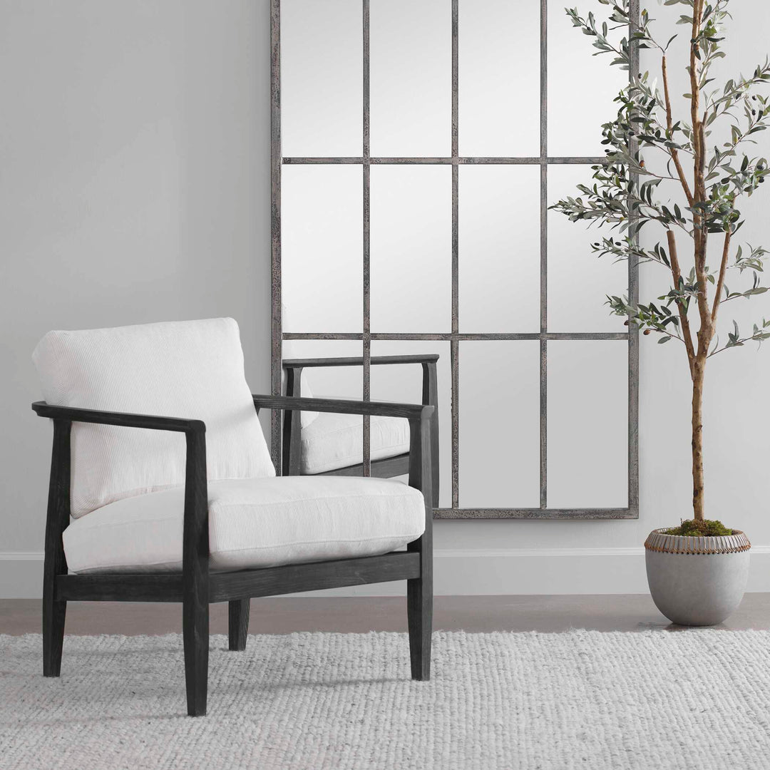 American Home Furniture Uttermost Brunei White Accent Chair