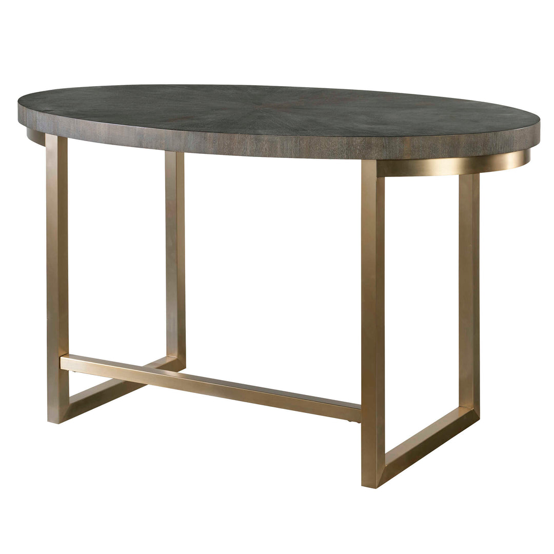 American Home Furniture Uttermost Taja Walnut Oval Desk
