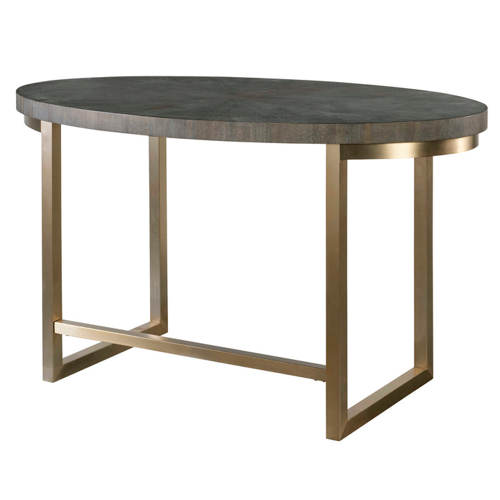 American Home Furniture Uttermost Taja Walnut Oval Desk