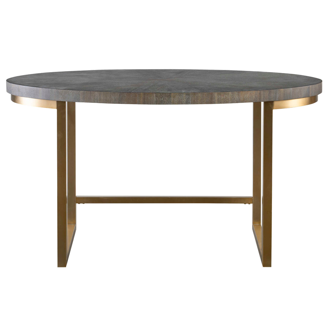 American Home Furniture Uttermost Taja Walnut Oval Desk