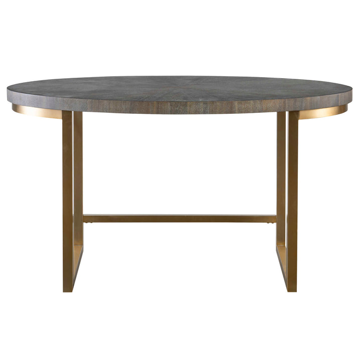 American Home Furniture Uttermost Taja Walnut Oval Desk