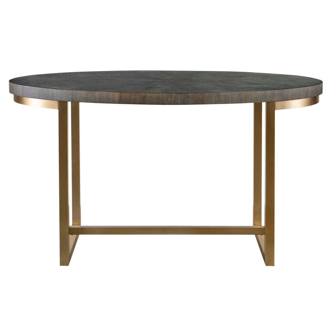 American Home Furniture Uttermost Taja Walnut Oval Desk