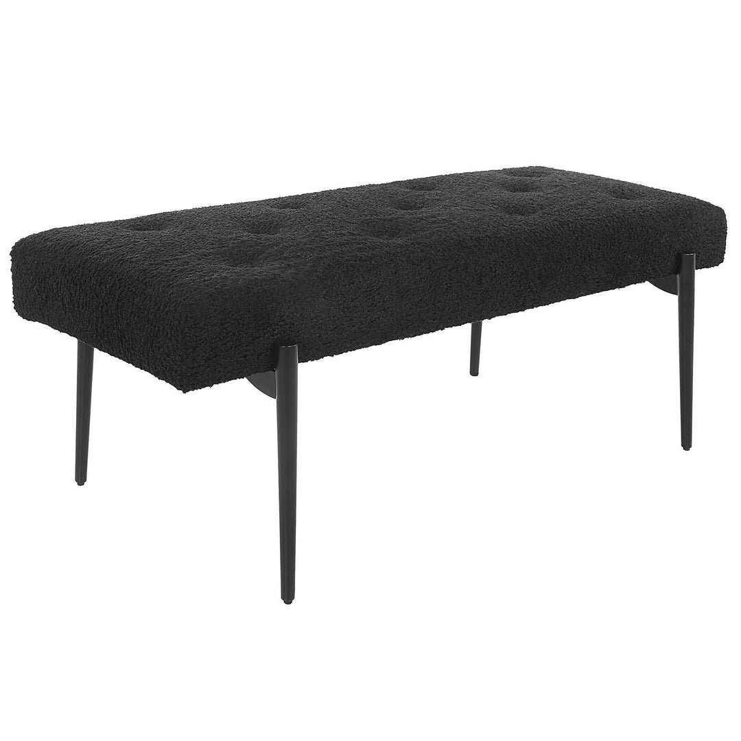 Olivier Modern Black Bench - AmericanHomeFurniture