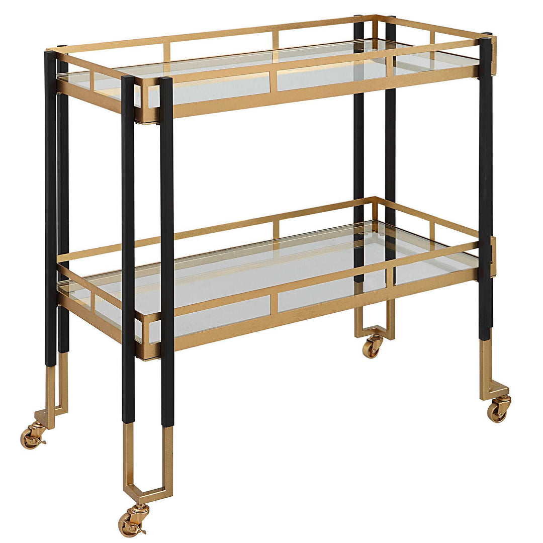 Kentmore Modern Bar Cart - AmericanHomeFurniture