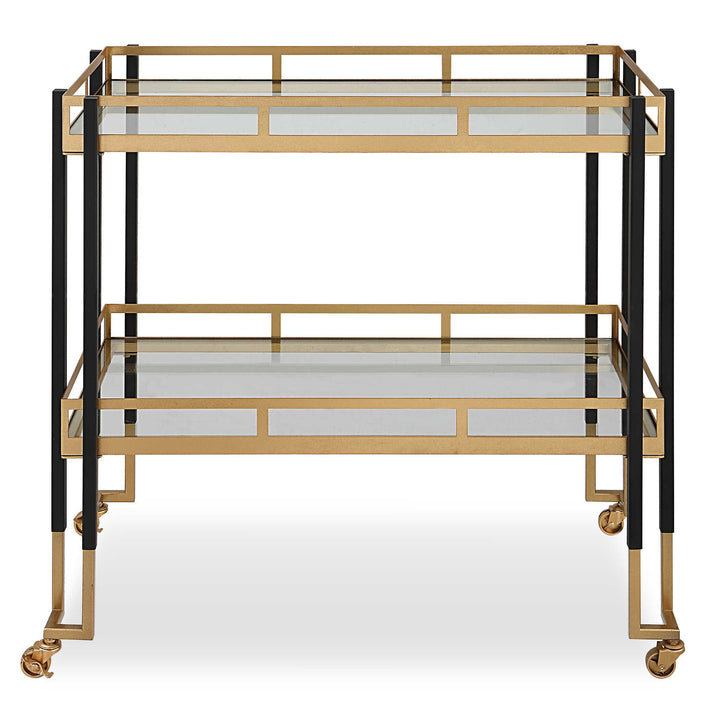 American Home Furniture Uttermost Kentmore Modern Bar Cart