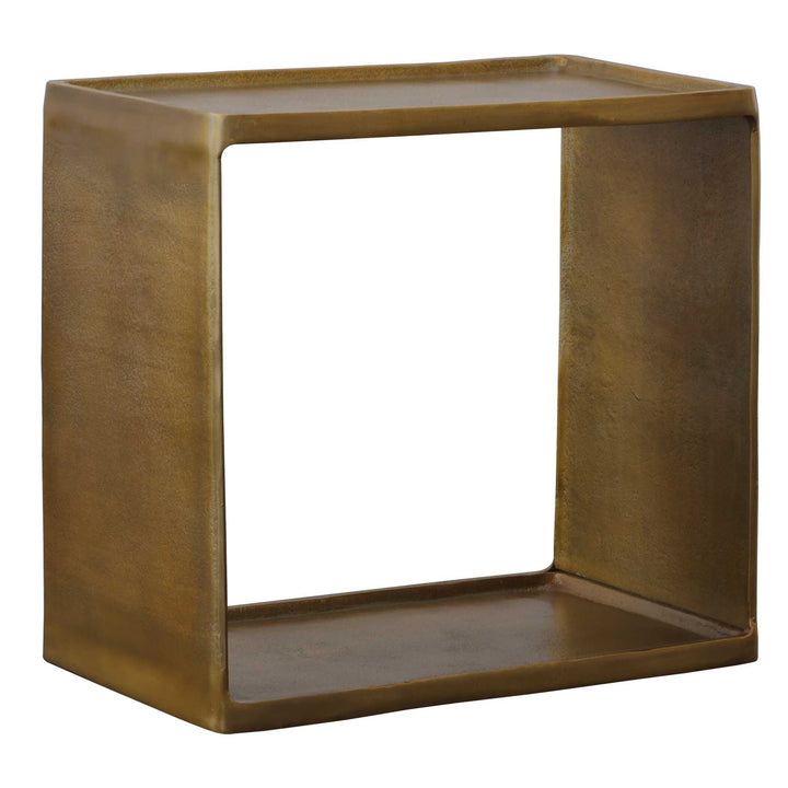 American Home Furniture Uttermost Derwent Antique Brass Side Table
