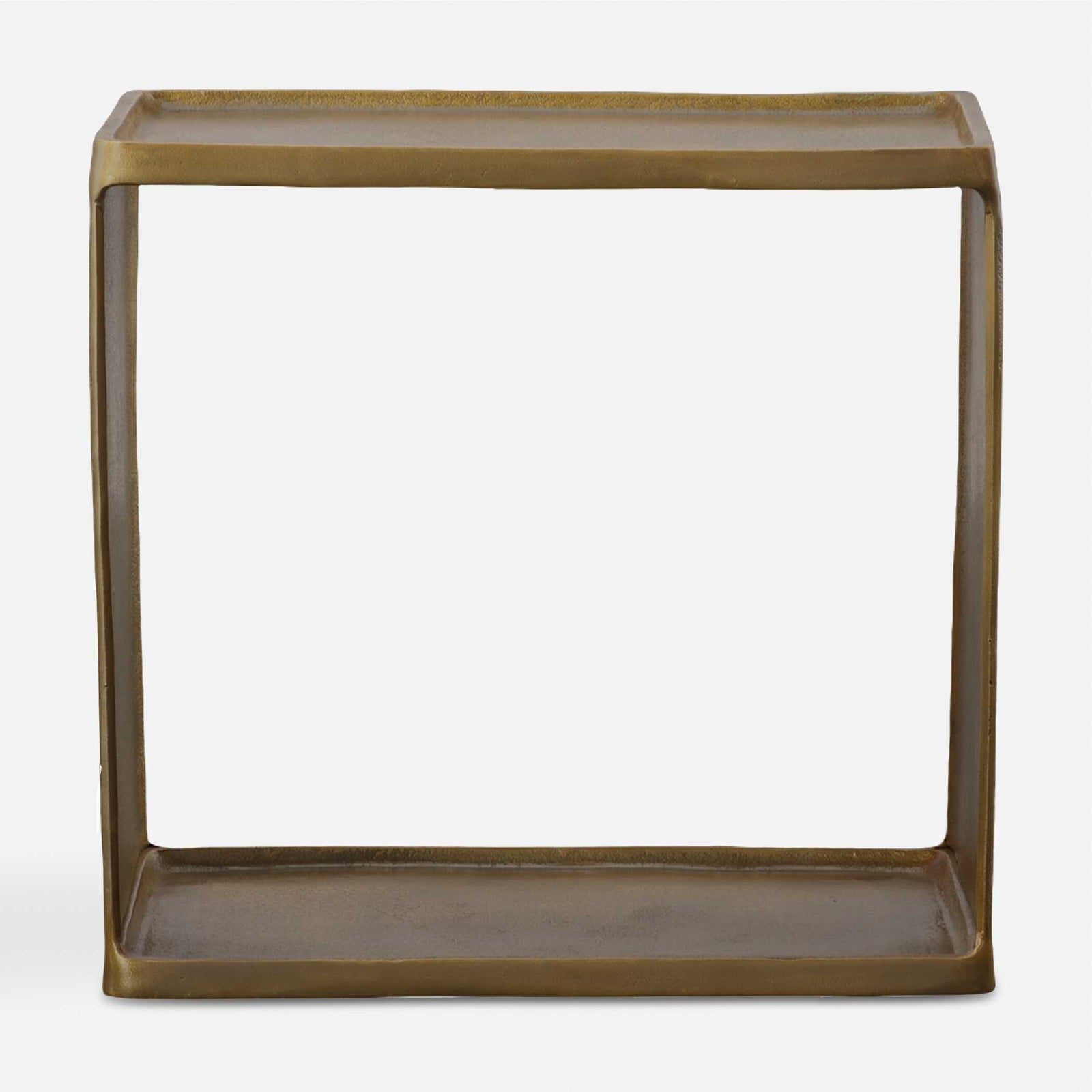 American Home Furniture Uttermost Derwent Antique Brass Side Table