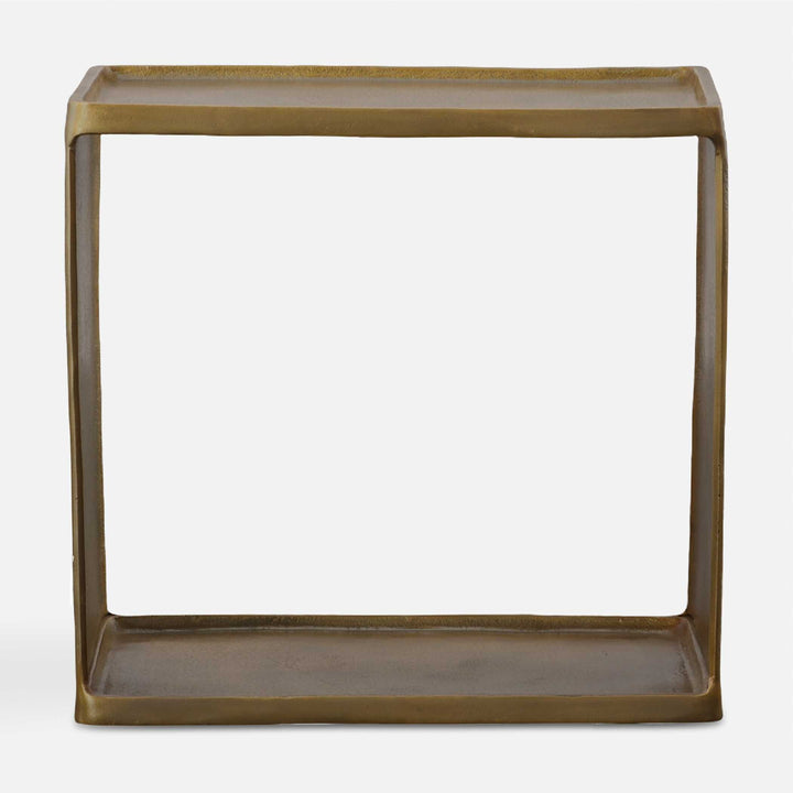 American Home Furniture Uttermost Derwent Antique Brass Side Table