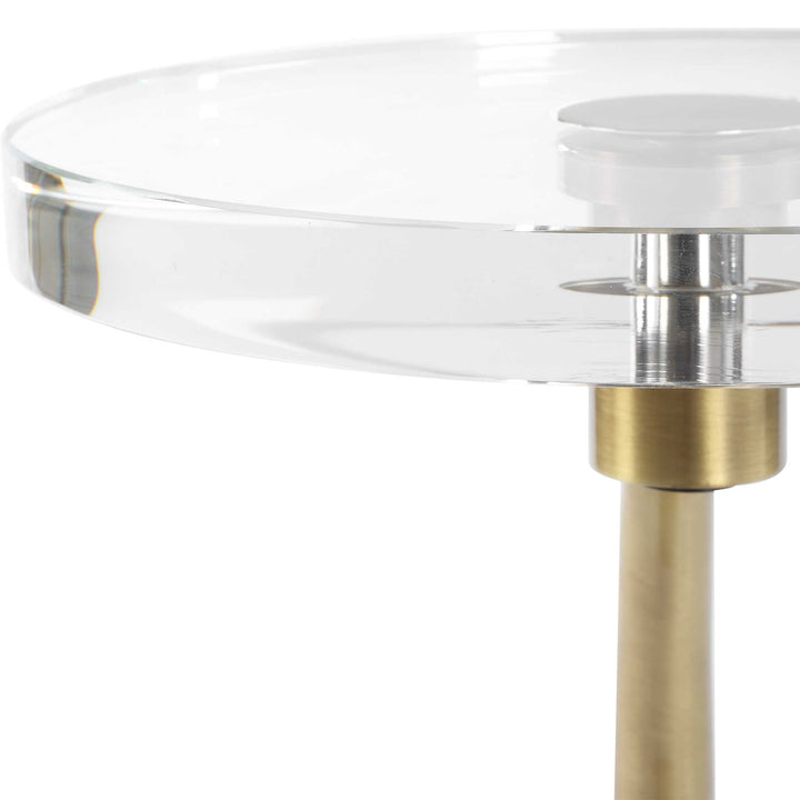American Home Furniture Uttermost Waveney Brass Drink Table