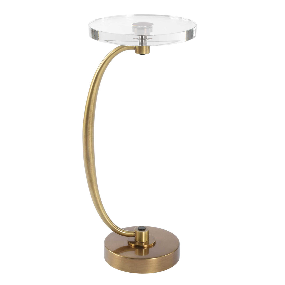 American Home Furniture Uttermost Waveney Brass Drink Table