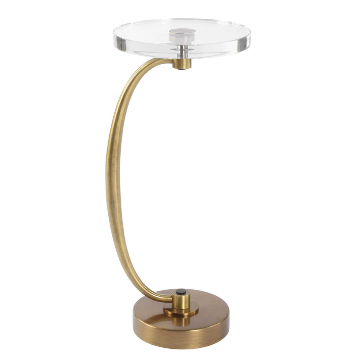 American Home Furniture Uttermost Waveney Brass Drink Table