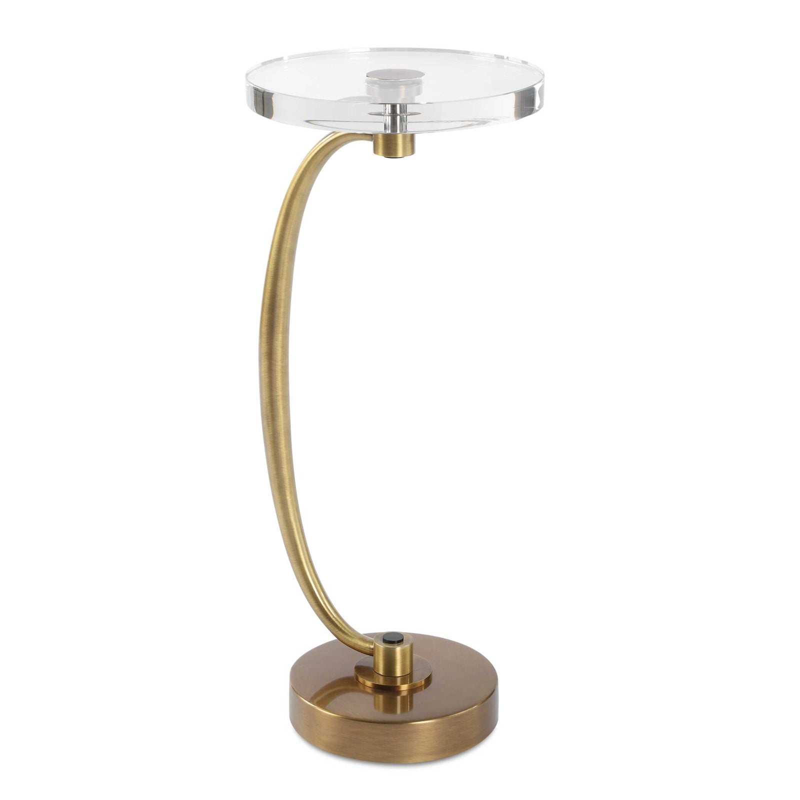 American Home Furniture Uttermost Waveney Brass Drink Table