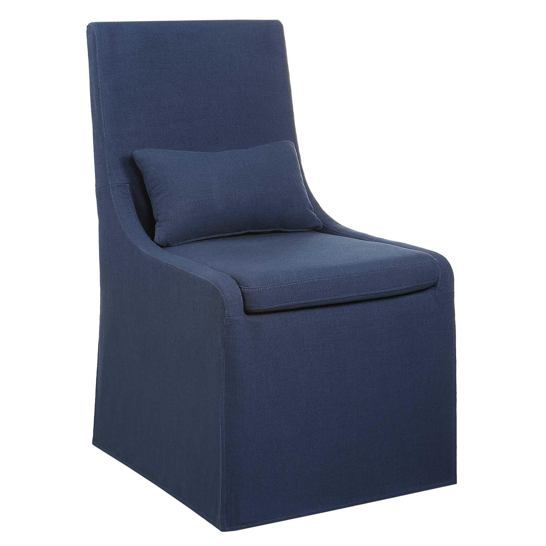 Coley Denim Armless Chair - AmericanHomeFurniture