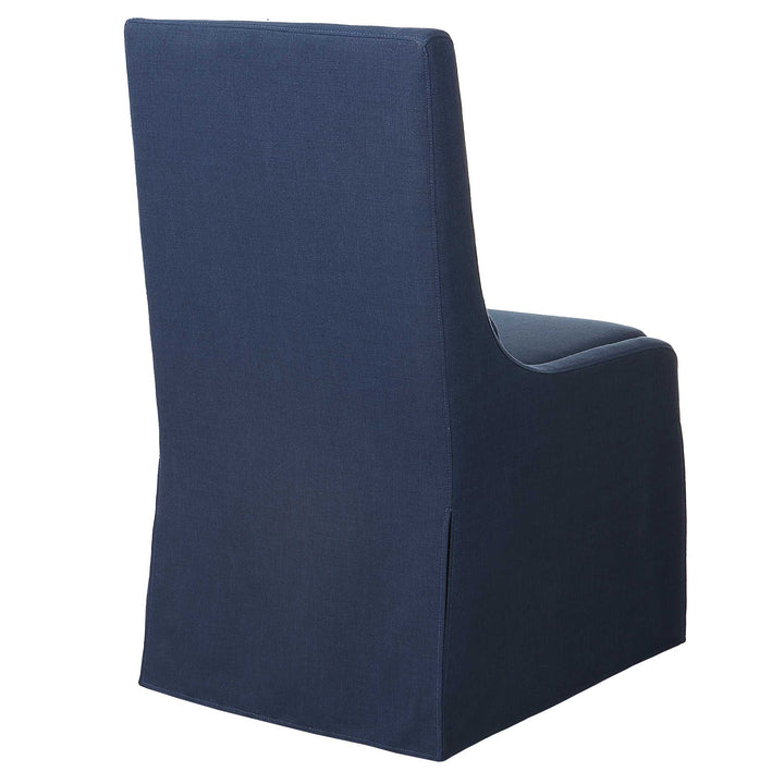 American Home Furniture Uttermost Coley Denim Armless Chair