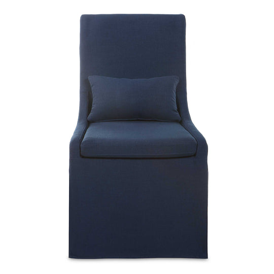 American Home Furniture Uttermost Coley Denim Armless Chair