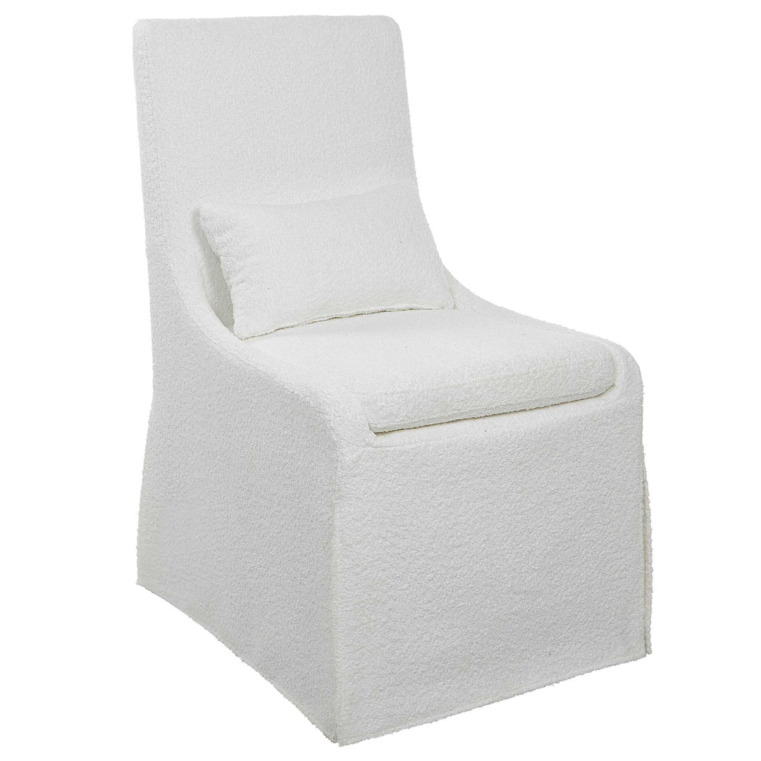 American Home Furniture Uttermost Coley White Armless Chair