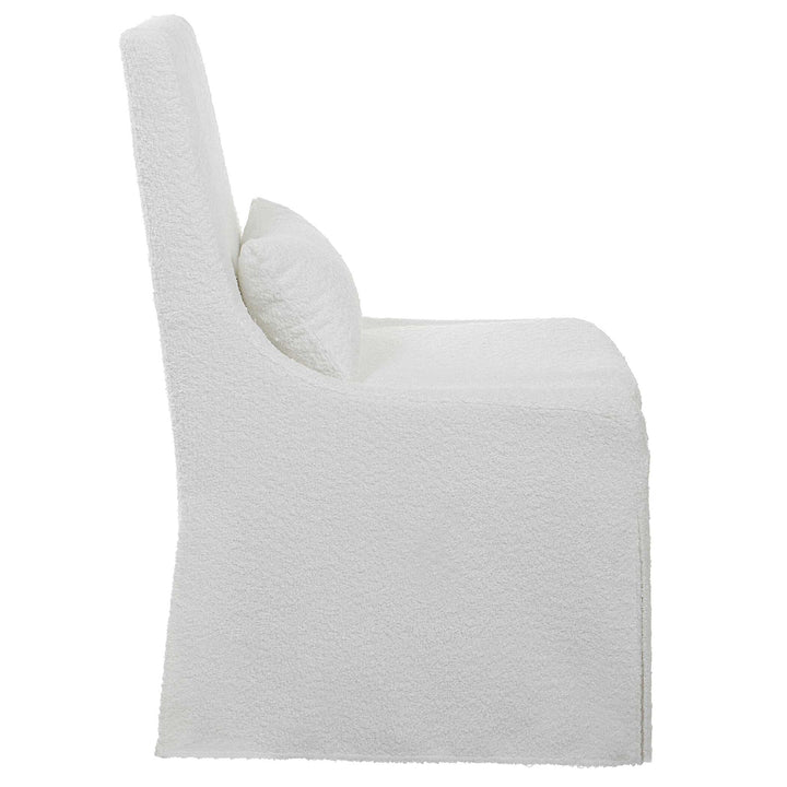 American Home Furniture Uttermost Coley White Armless Chair