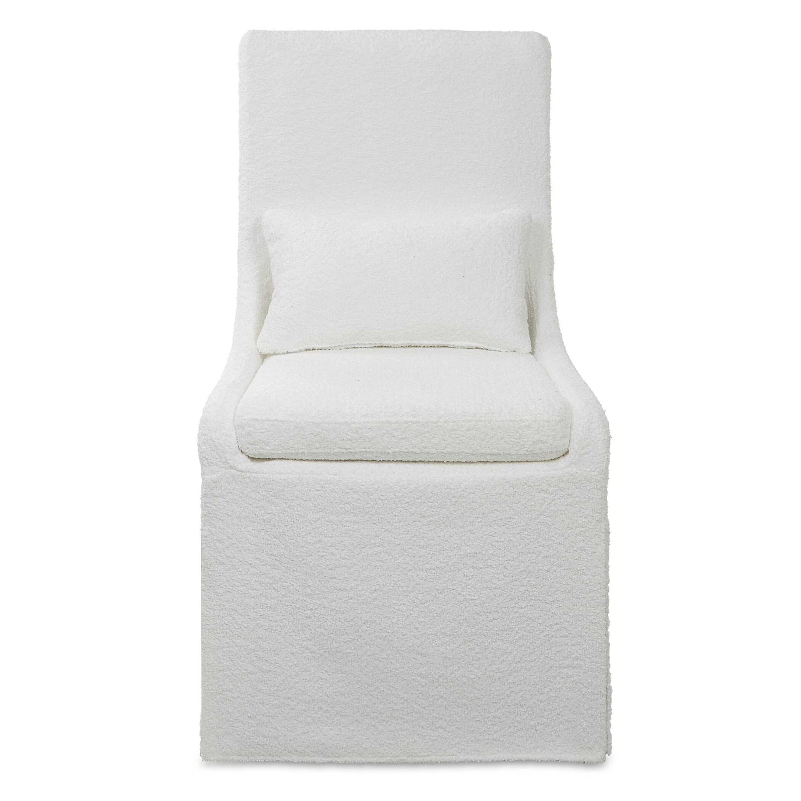 American Home Furniture Uttermost Coley White Armless Chair