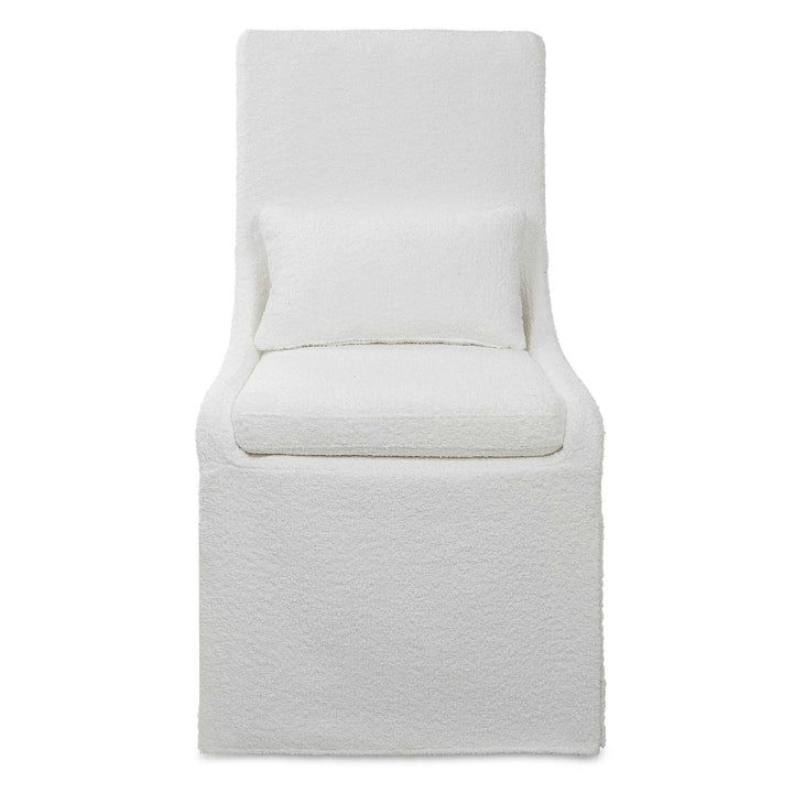 American Home Furniture Uttermost Coley White Armless Chair