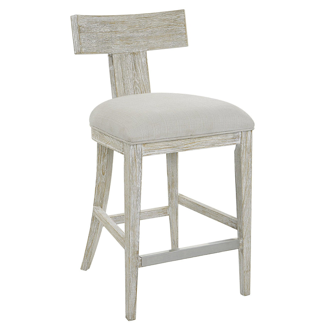 Idris White Counter Stool - AmericanHomeFurniture