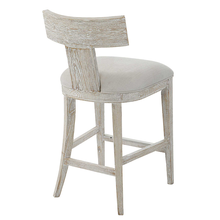 American Home Furniture Uttermost Idris White Counter Stool