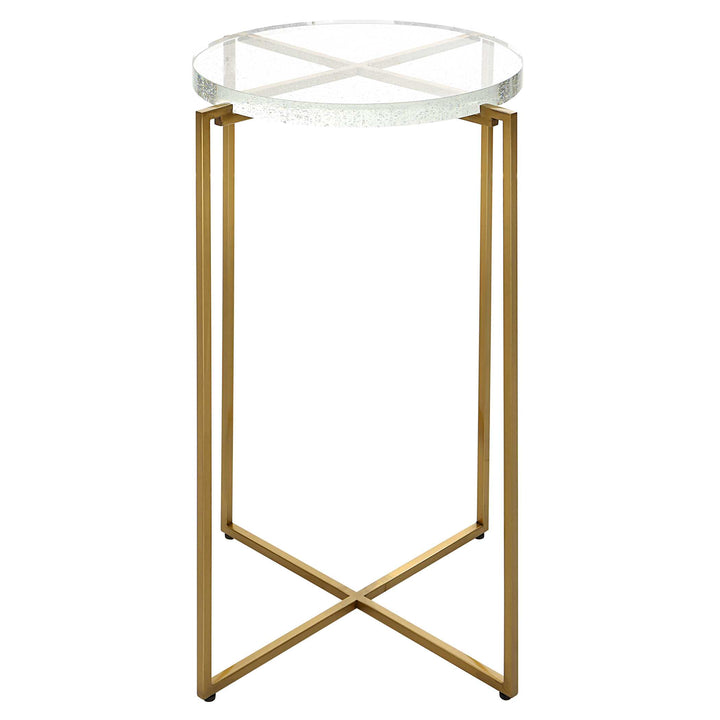 American Home Furniture Uttermost Star-crossed Glass Accent Table