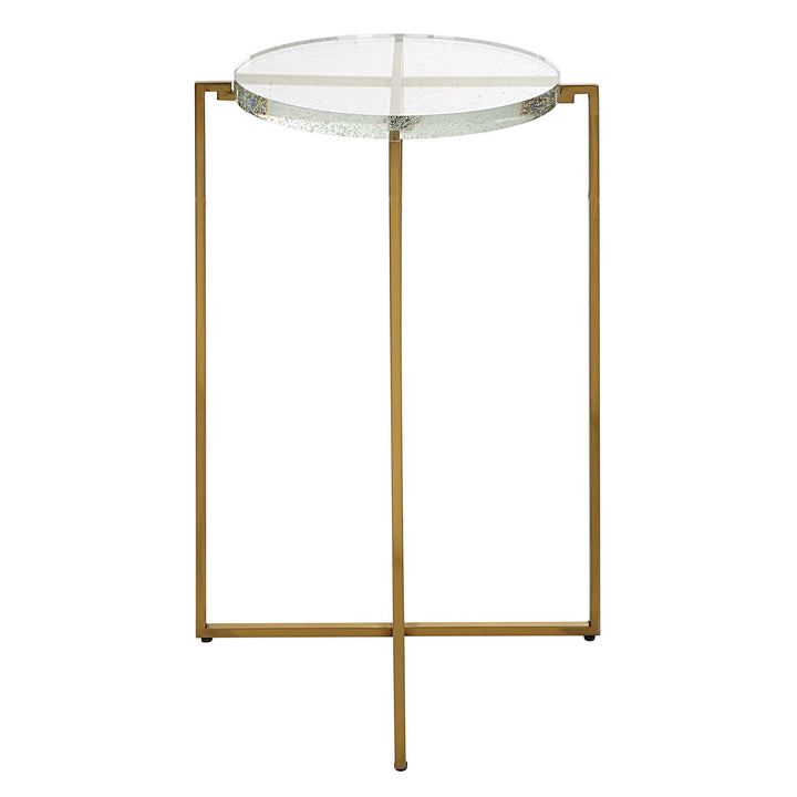 American Home Furniture Uttermost Star-crossed Glass Accent Table