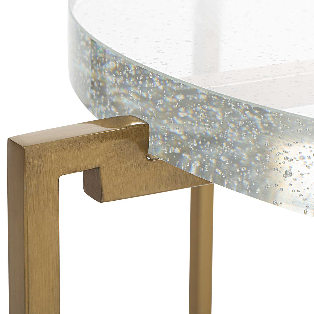American Home Furniture Uttermost Star-crossed Glass Accent Table