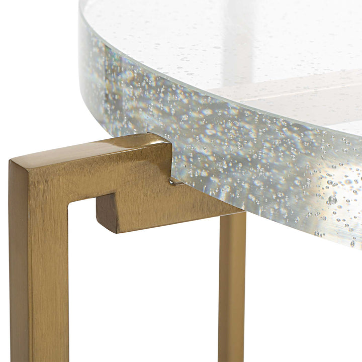 American Home Furniture Uttermost Star-crossed Glass Accent Table