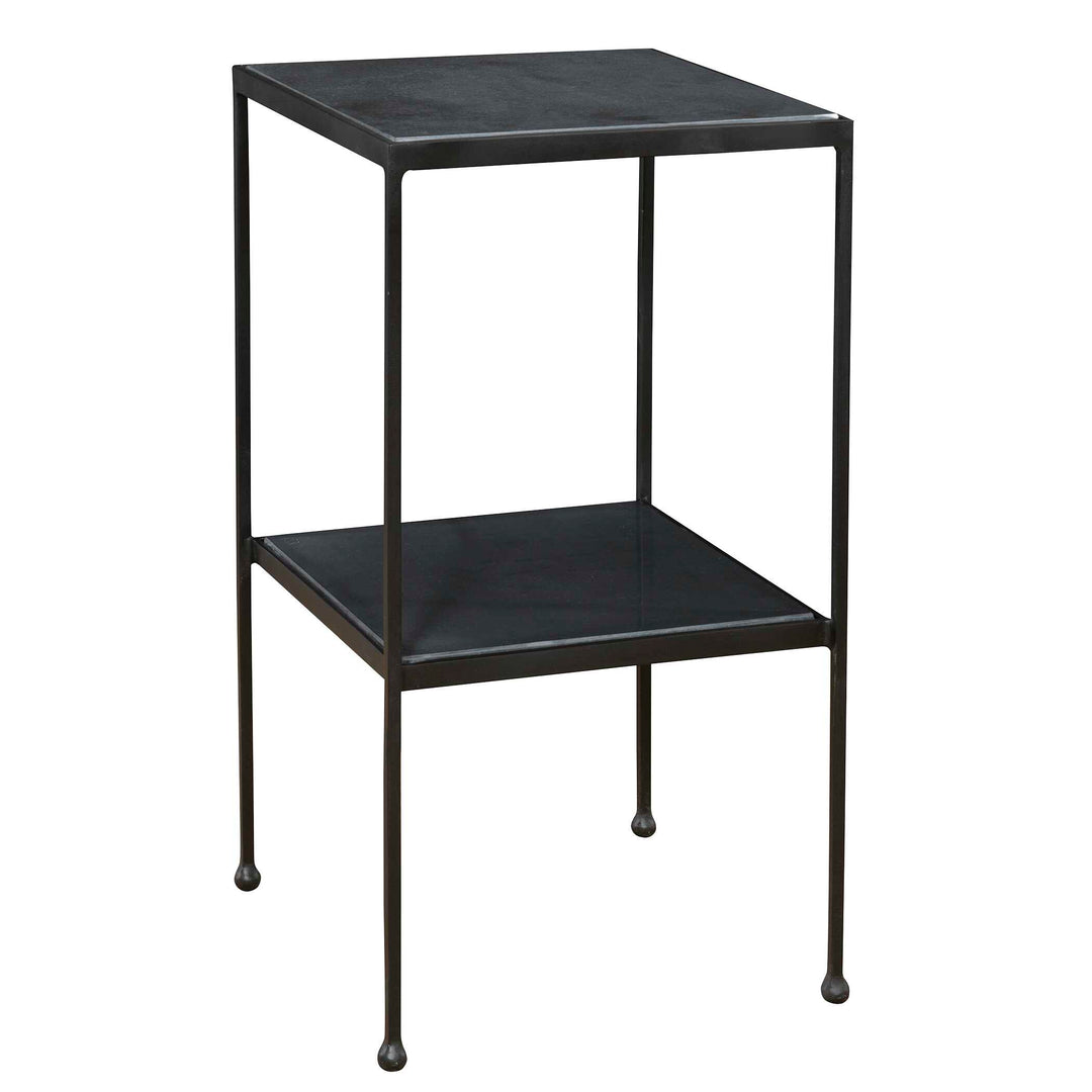 American Home Furniture Uttermost Sherwood Square Marble Accent Table