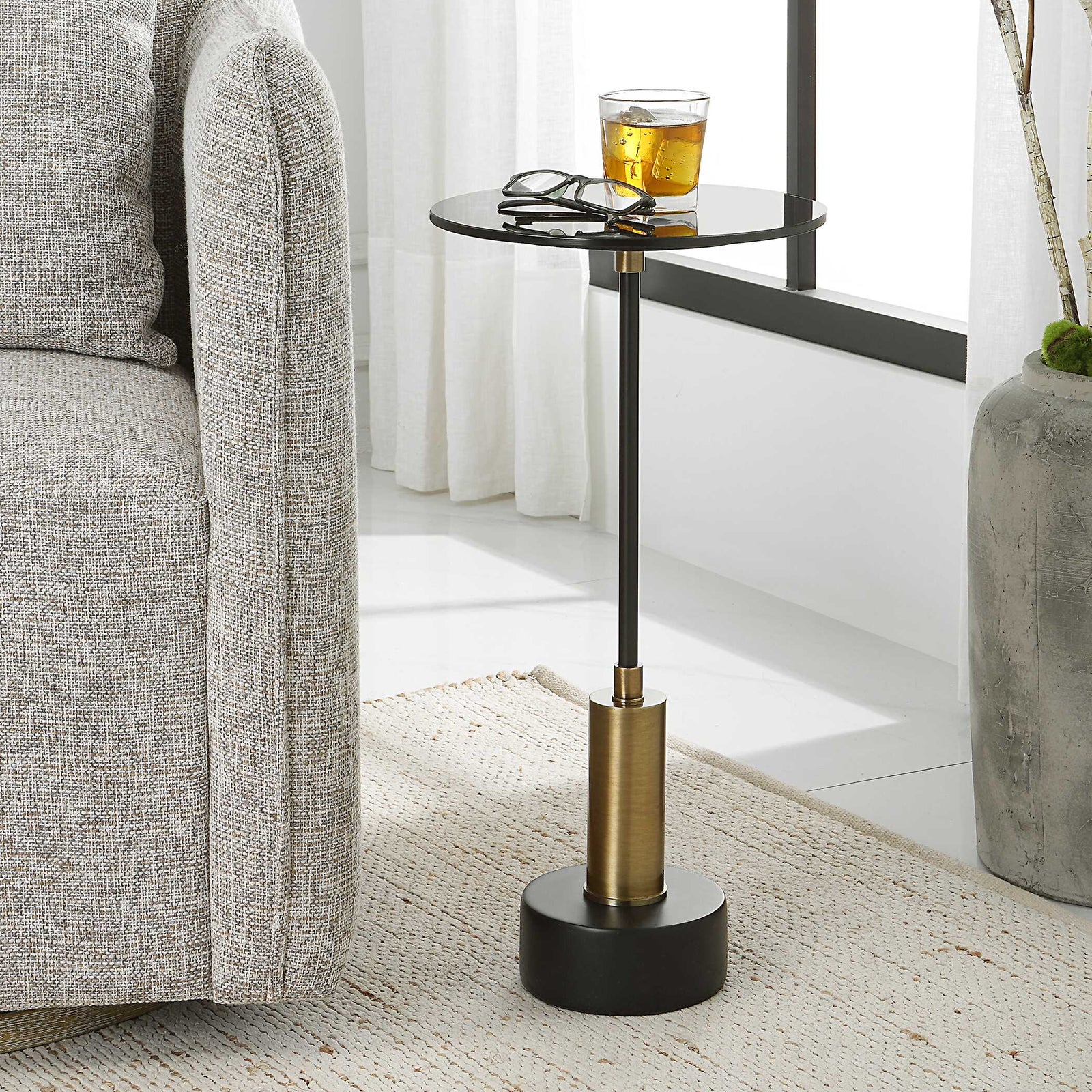 American Home Furniture Uttermost Spector Modern Accent Table