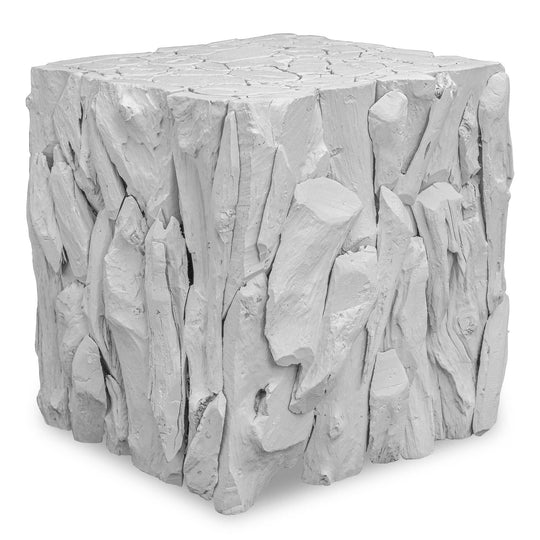 American Home Furniture Uttermost Teak Root White Bunching Cube