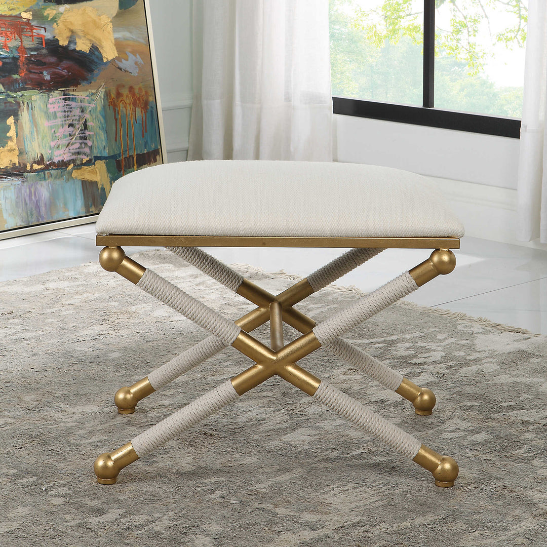 American Home Furniture Uttermost Socialite White Small Bench