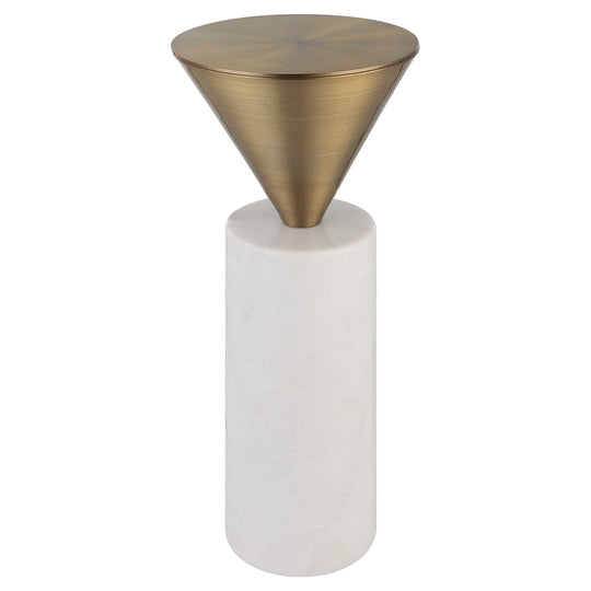 American Home Furniture Uttermost Top Hat Brass Drink Table