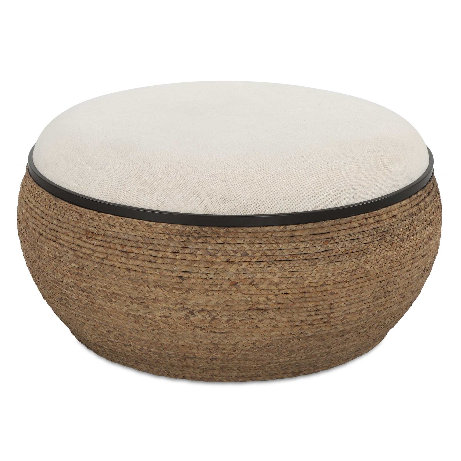 American Home Furniture Uttermost Island Straw Storage Ottoman / Coffee Table