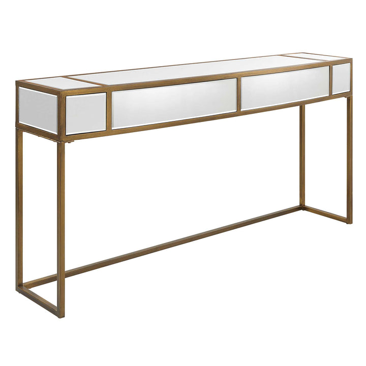 American Home Furniture Uttermost Reflect Mirrored Console Table