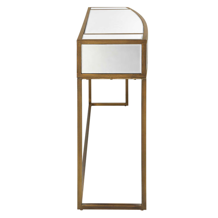 American Home Furniture Uttermost Reflect Mirrored Console Table