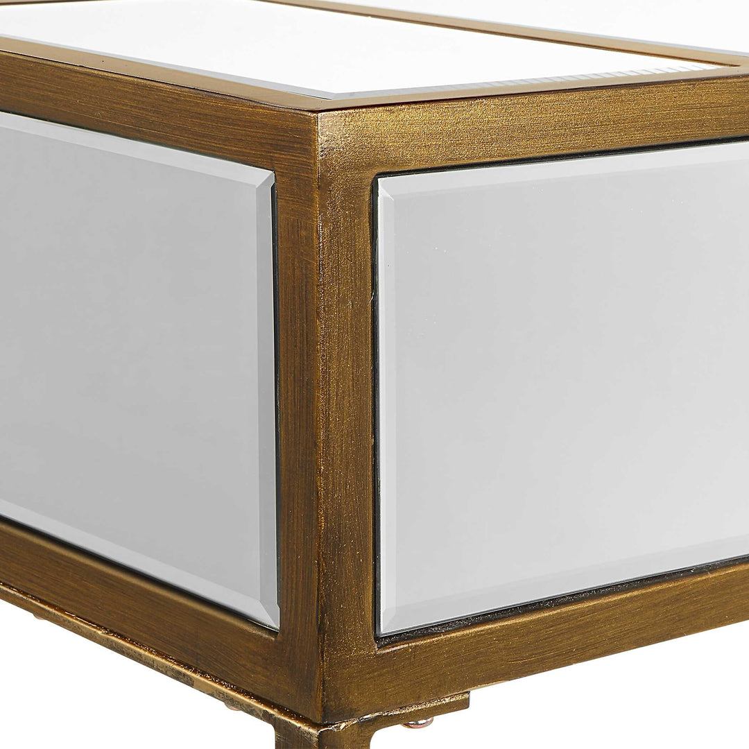 American Home Furniture Uttermost Reflect Mirrored Console Table