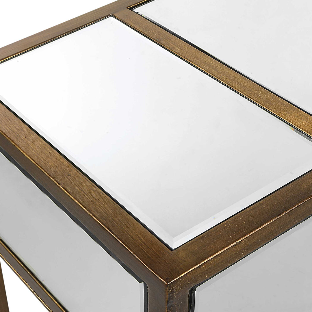 American Home Furniture Uttermost Reflect Mirrored Console Table
